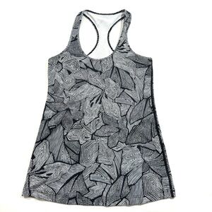 Lululemon Cool Racerback Tank Top Dottie Tribe White Black